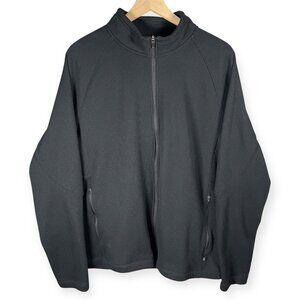 Mondetta Outdoor Project Men's XL Waffle Fleece Jacket Black Full Zip Warm Layer